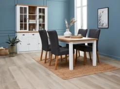 Skænk MARKSKEL 3 låger hvid/egefarve