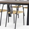 SKOVLUNDE L160 bord mørk eg + 4 JYDERUP stole sort
