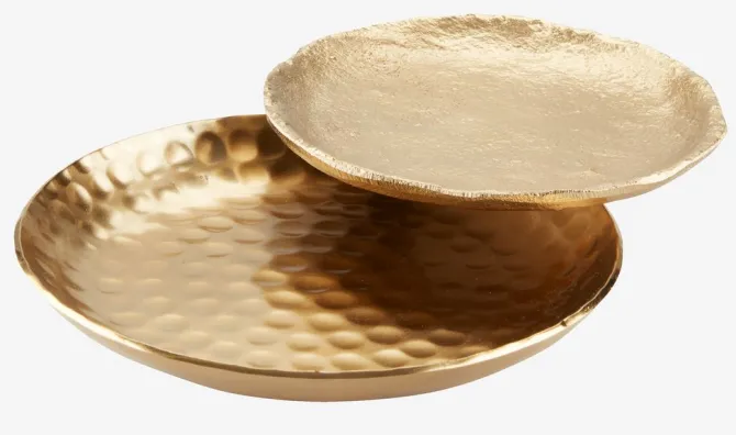 Smykkeskål EDSELE Ø11/14cm guldmetal 2 stk