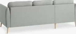 Sofa AARHUS chaiselong lysegråt stof