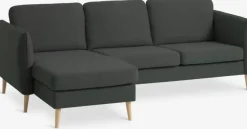 Sofa AARHUS chaiselong mørkegråt stof