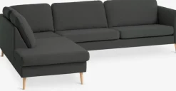 Sofa AARHUS open-end venstrevendt mørkegråt stof