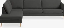 Sofa AARHUS open-end venstrevendt mørkegråt stof