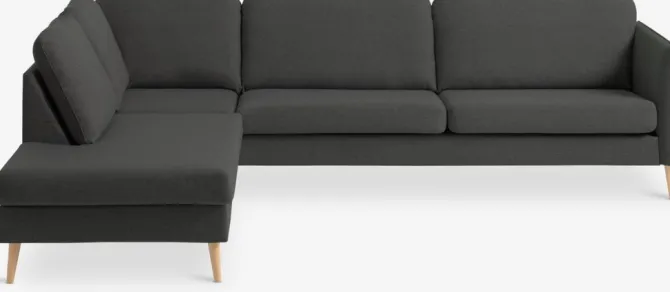 Sofa AARHUS open-end venstrevendt mørkegråt stof