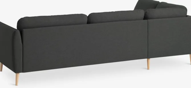 Sofa AARHUS open-end venstrevendt mørkegråt stof