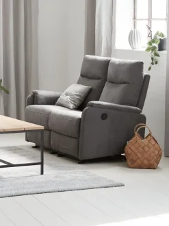 Sofa ABILDSKOV elektronisk gråt stof