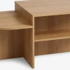 Sofabord LISBJERG 60x107 m/hylder eg naturfarve