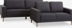 Sofa EGENSE 3-pers. mørkegråt stof