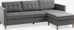 Sofa FALSLEV chaiselong gråt stof