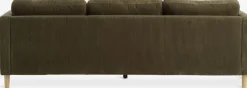 Sofa FALSLEV chaiselong olivengrønt fløjl