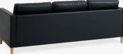 Sofa FALSLEV chaiselong sort kunstlæder