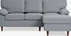 Sofa GEDVED chaiselong lysegrå