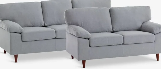Sofa GEDVED 2-pers. lysegrå