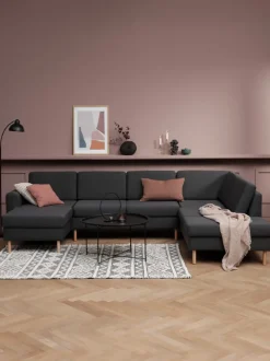 Sofa SVALBARD hjørne højre mørkegrå