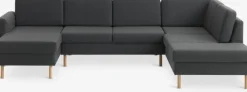 Sofa SVALBARD hjørne højre mørkegrå