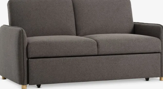 Sovesofa LYSTRUP 2-pers. mørkegråt stof