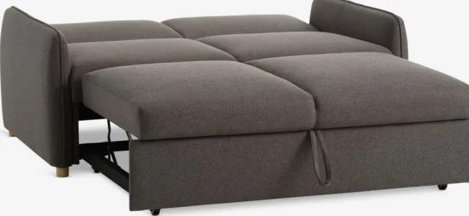 Sovesofa LYSTRUP 2-pers. mørkegråt stof