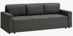 Sovesofa MARSLEV 3-pers. mørkegråt stof