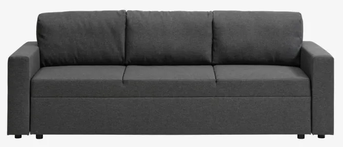 Sovesofa MARSLEV 3-pers. mørkegråt stof