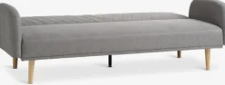 Sovesofa PARADIS lysegråt stof/egefarve
