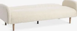 Sovesofa PARADIS råhvid teddy/egefarve
