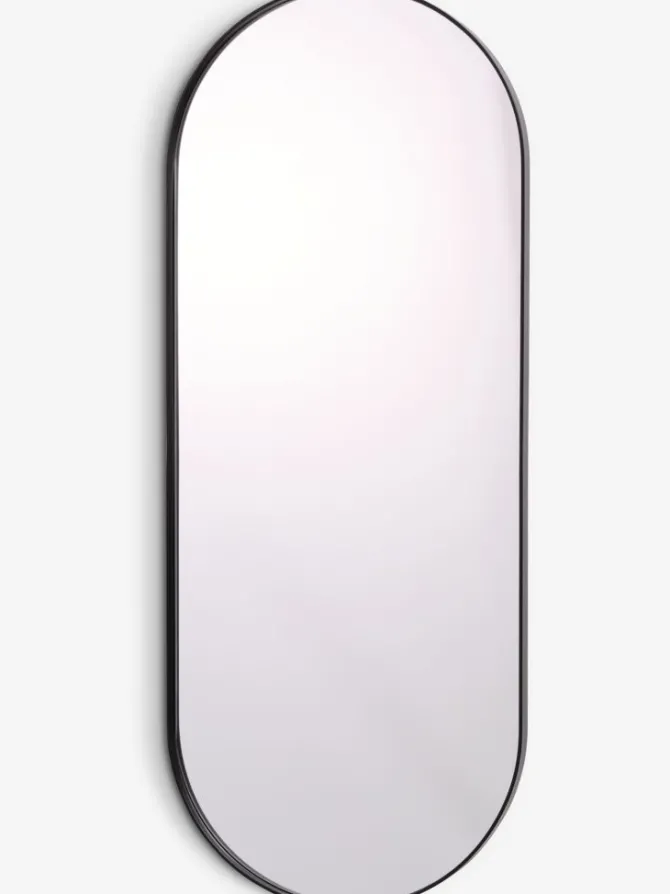 Spejl MARSTAL oval 40x100 sort