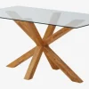 Spisebord AGERBY 90x160 glas/eg