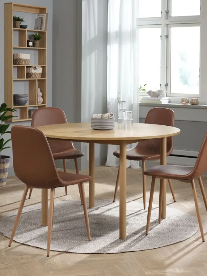 Spisebord ALSTED Ø120 egefarve