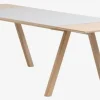 Spisebord EGEBJERG 90x160/250 lysegrå/eg