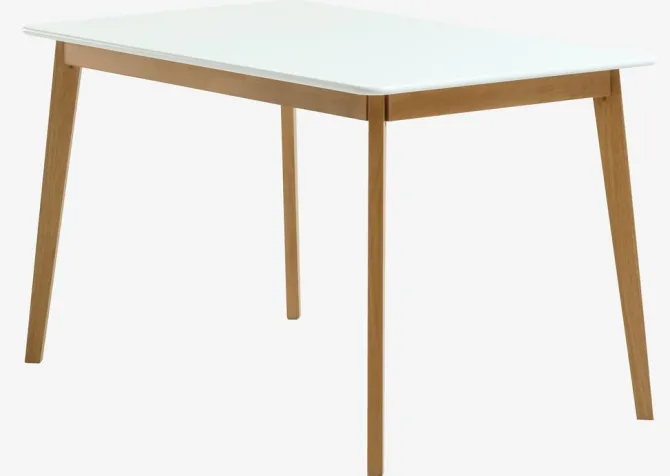 Spisebord JEGIND 80x130 hvid/natur