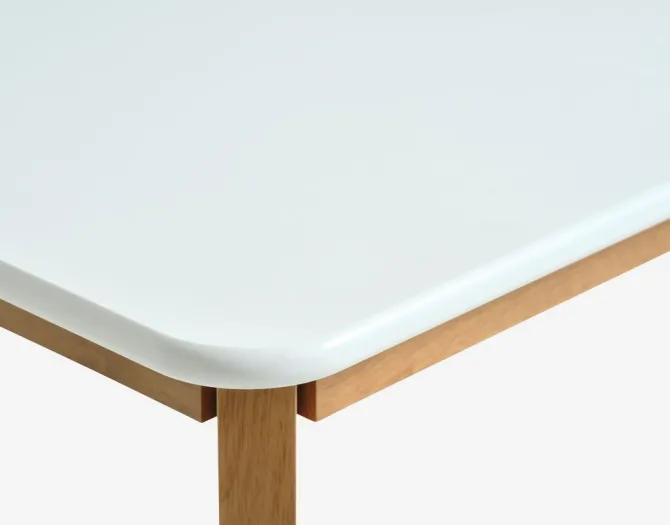Spisebord JEGIND 80x130 hvid/natur