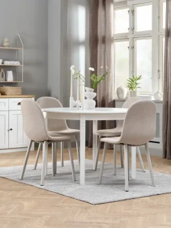 Spisebord KIRKEBY Ø110 hvid