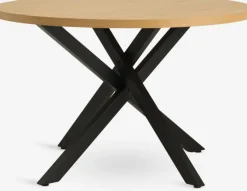 Spisebord NORTOFT Ø120 egefarve/sort