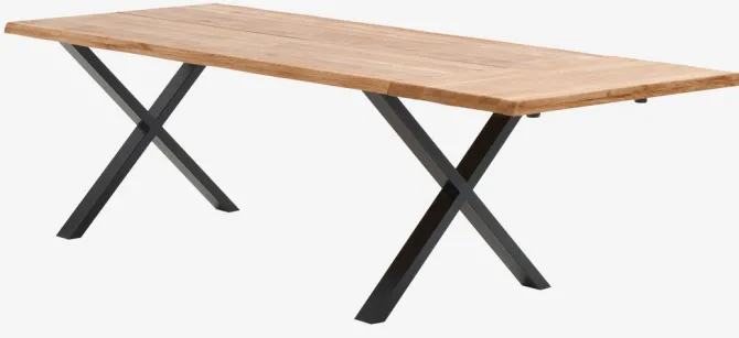 Spisebord ROSLEV 95x200 eg natur/sort