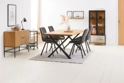 Spisebord ROSLEV 95x200 eg natur/sort