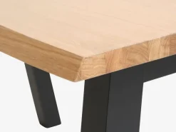 Spisebord SKOVLUNDE 90x160 eg natur/sort