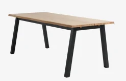 Spisebord SKOVLUNDE 90x200 eg natur/sort