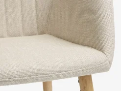 Spisebordsstol ADSLEV beige stof/egefarve