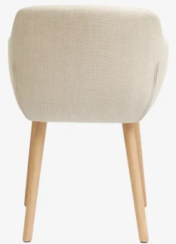 Spisebordsstol ADSLEV beige stof/egefarve