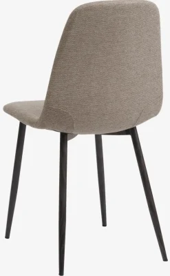Spisebordsstol JONSTRUP beige stof/mørk egefarve