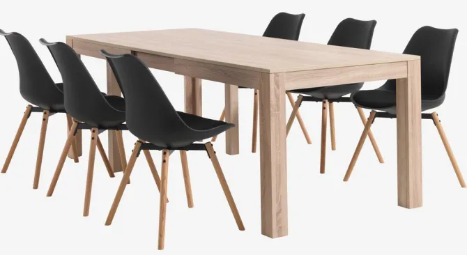 Spisebordsstol KASTRUP sort/eg