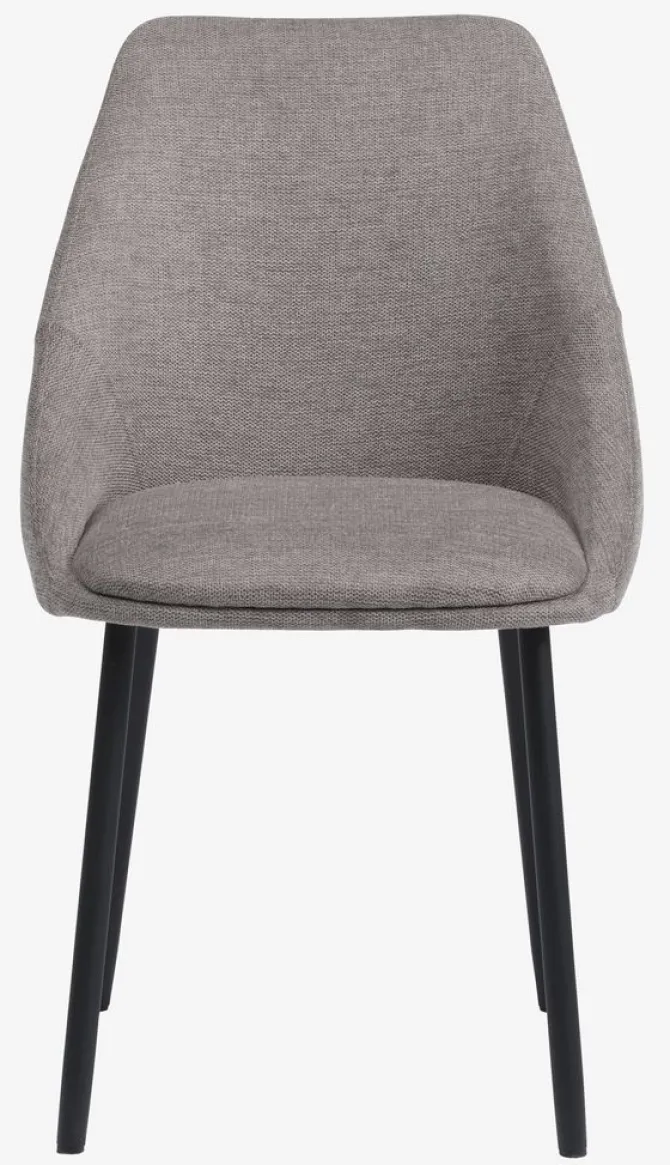 Spisebordsstol VELLEV sandfarvet stof/sort