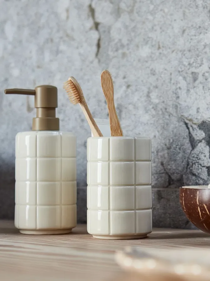 Tandbørsteholder STENINGE beige