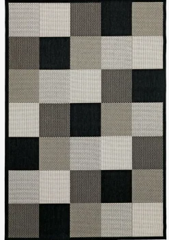 Tæppe RIPS 130x193 sort/beige