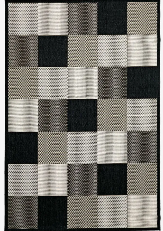 Tæppe RIPS 130x193 sort/beige