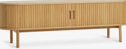 TV-bord LYNGVIG 160cm 2 jalousilåger eg natur