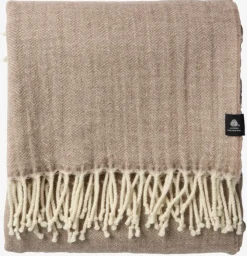Uldplaid BRUNIA 130x170 beige