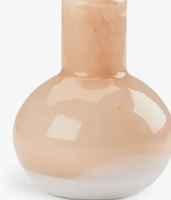 Vase ASLE Ø9xH11cm orange/hvid
