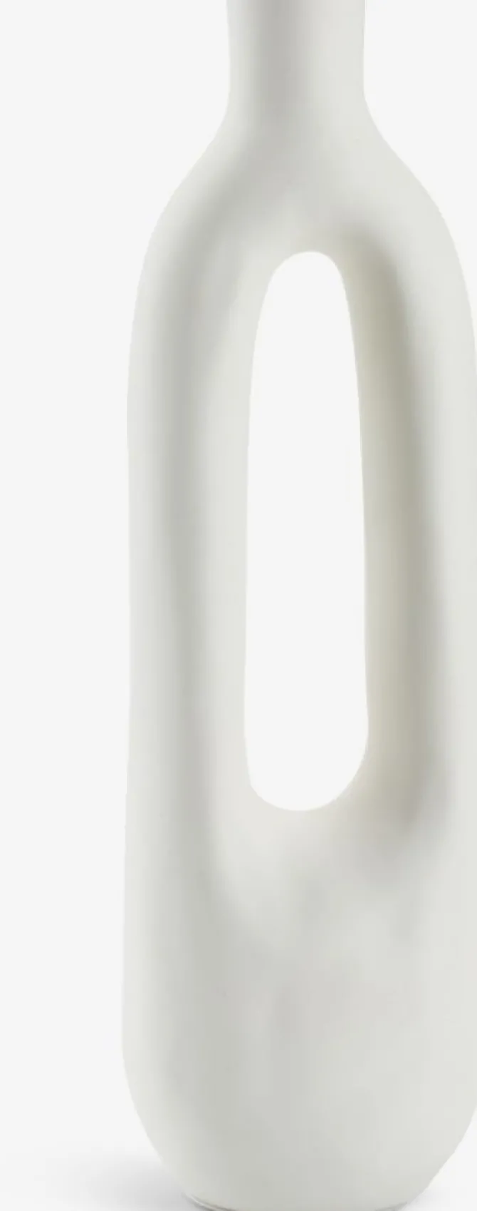 Vase INGEMAR B10xL8xH34cm hvid