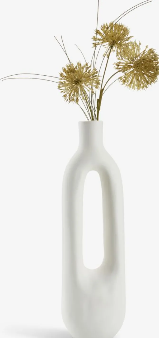 Vase INGEMAR B10xL8xH34cm hvid
